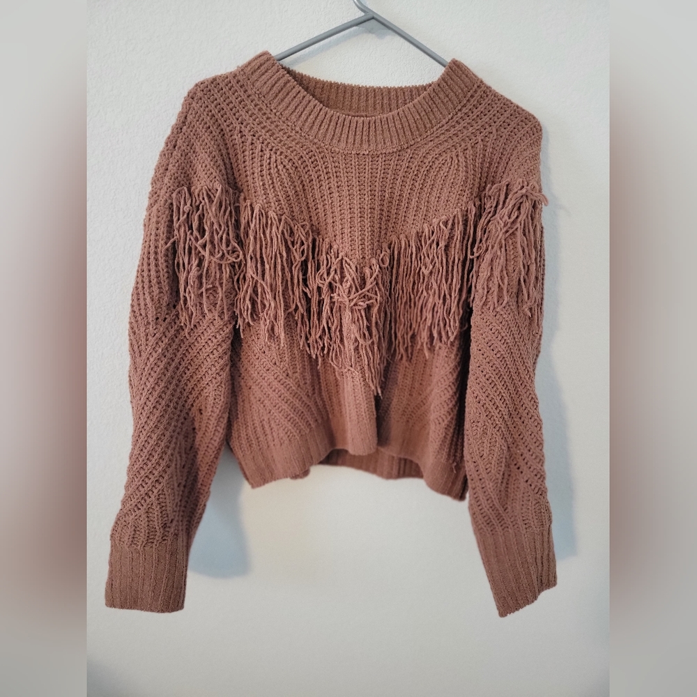 Sweater with fringe